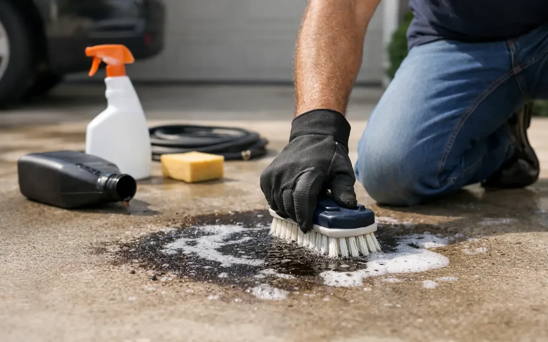 How to Clean Driveway Oil Stains Properly
